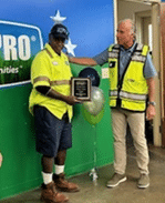 Waste Pros In Charlotte, North Carolina, Celebrate Career Milestones 2 Charlotte Driver Dennis 10 Yr Anni