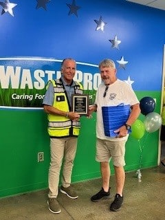 Waste Pros In Charlotte, North Carolina, Celebrate Career Milestones 4 Dirk Nc Retirement