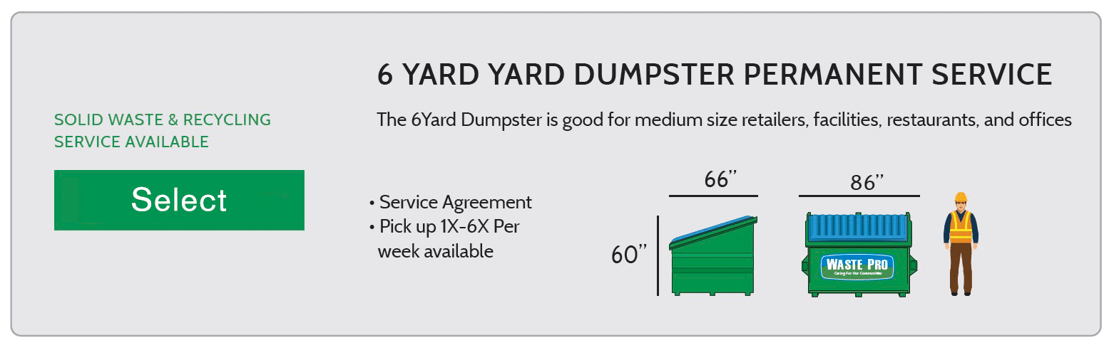 6 Yard Dumpster Select