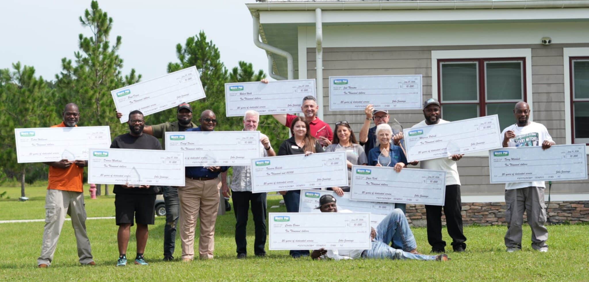 Waste Pro Awards $300,000 In Employee Bonuses; Honoring 30 Employees For 20 Years Of Service 2 20Th Anniv Tally Celebration Cropped 2026 Scaled